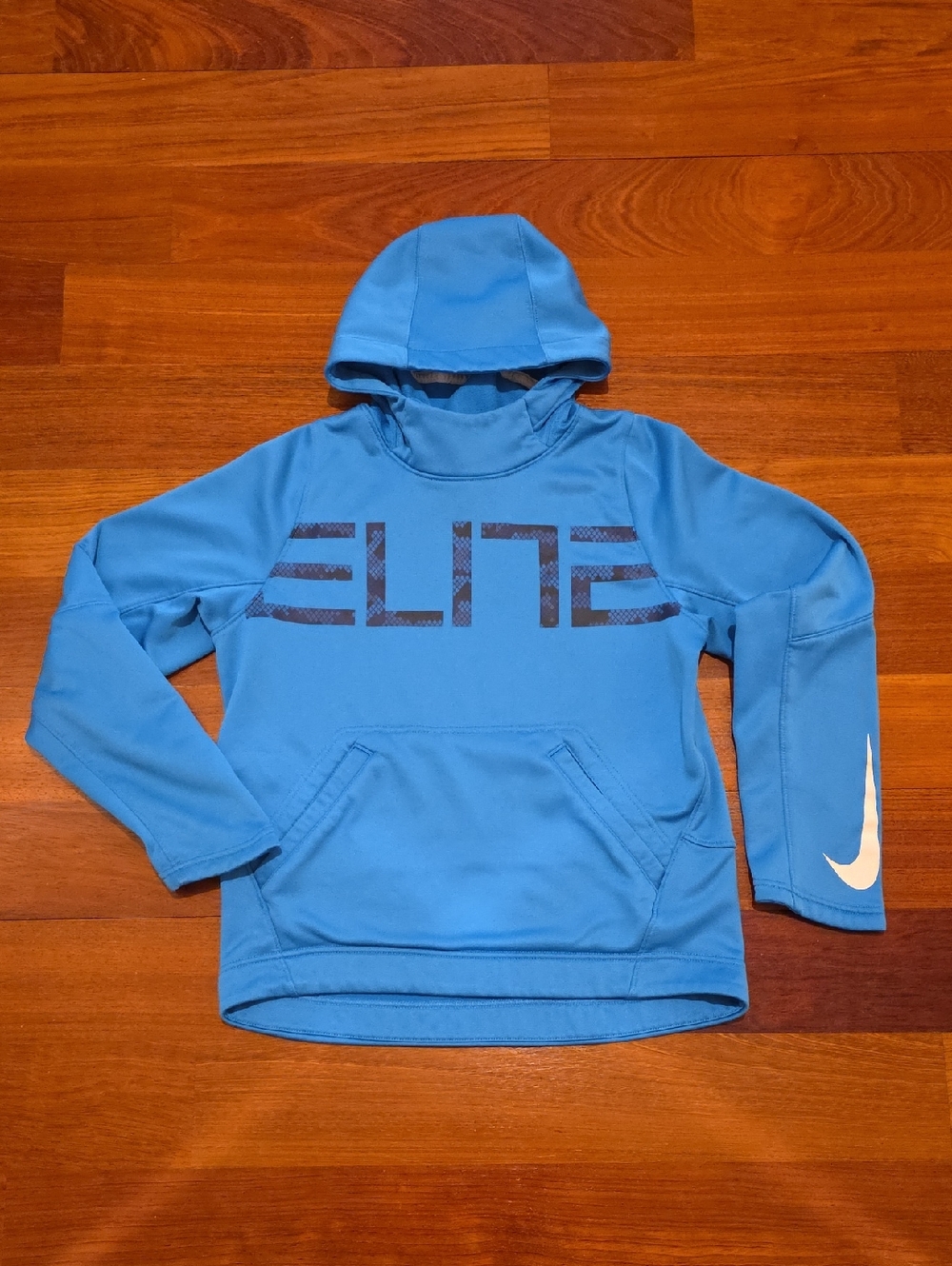 Nike Elite Dri-Fit Boys Blue Hoodie, Size L